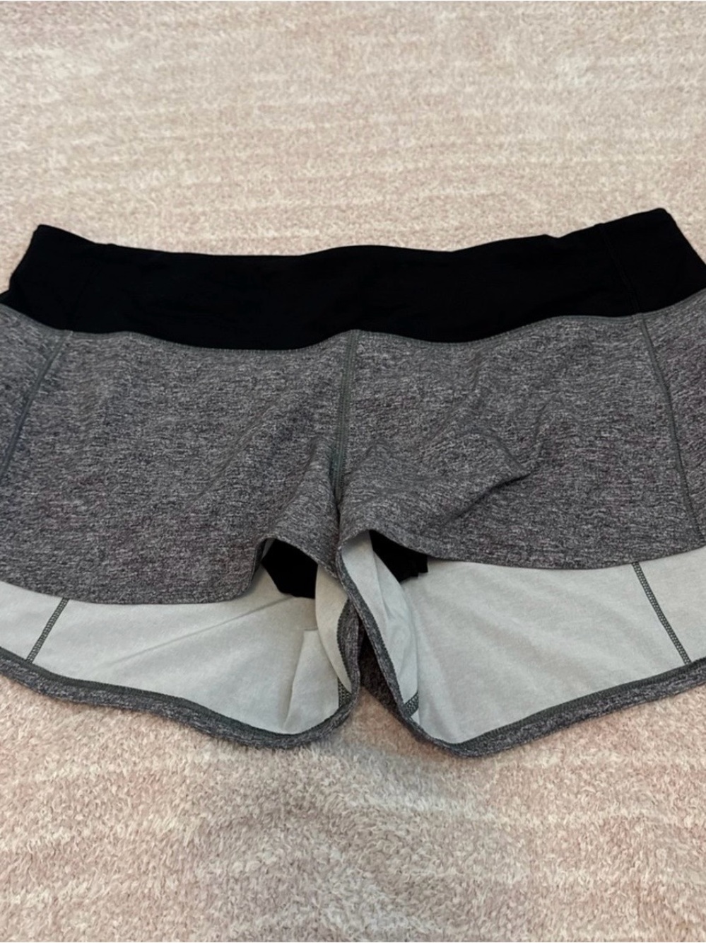 lululemon athletica Gray Shorts with Black Waistband